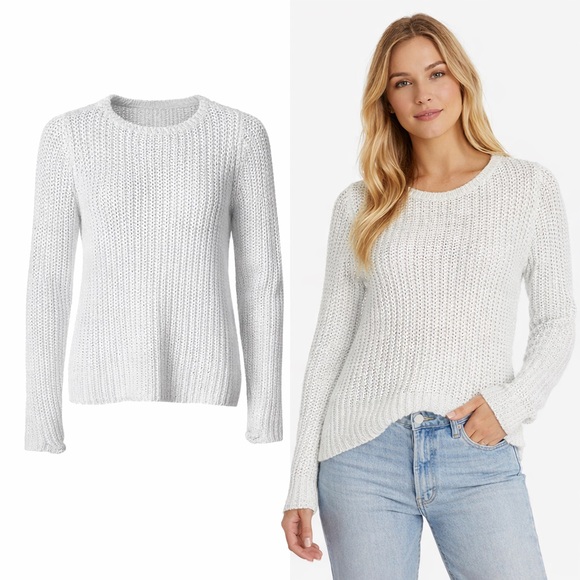 Lauren Ralph Lauren Cream Open Knit Sweater | Cotton Blend | Lightweight | M - Picture 2 of 7